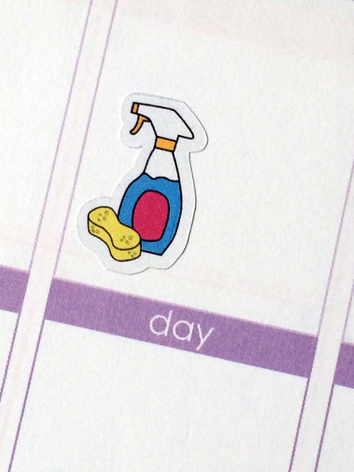 Cute Cleaning Planner Stickers for Erin Condren Plum Paper