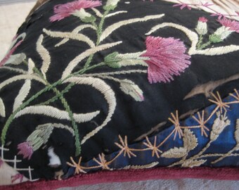 Vintage Crazy Embroidered Pillow Opportunity