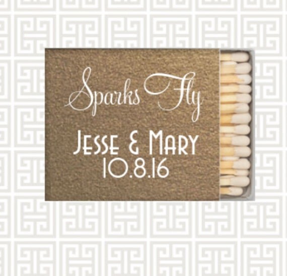 reception matches matchbook party favor by SequinsAndLipstick