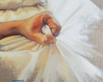 Lecheur. A colour Giclee print of an original oil painting.