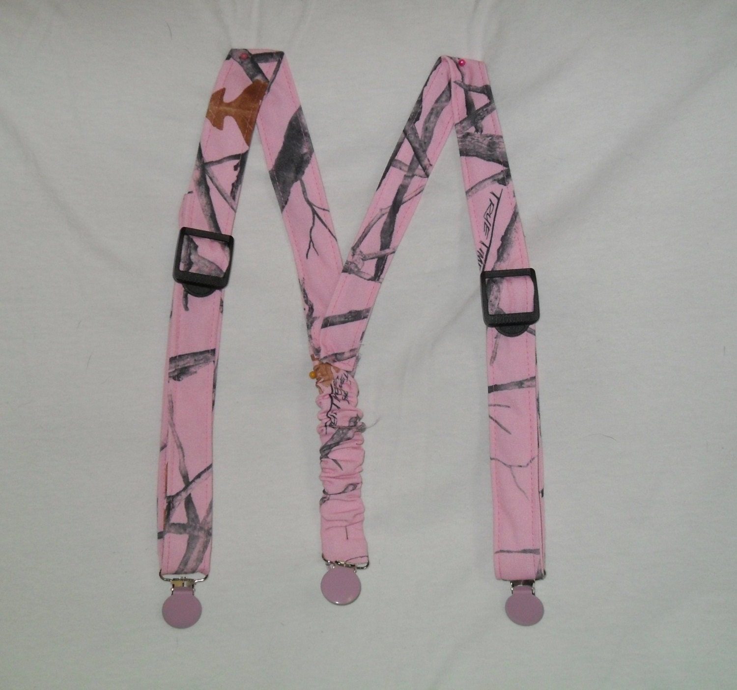 Camo Kids Suspenders.Made with Pink Spring True Timber Camo.