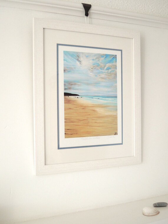 Items similar to A3 high quality inkjet Art print "Gwithian Surfers" on