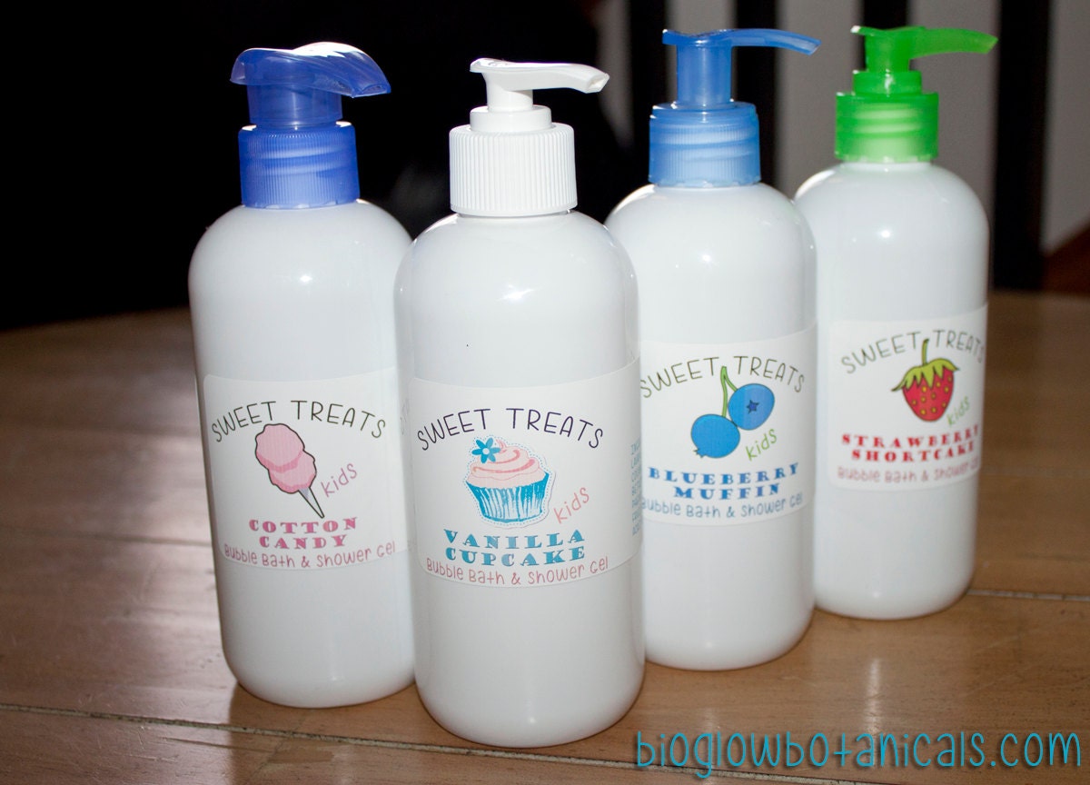 Shower Gel 12 oz. Big Bottle w Pump Kid's by BioGlowBotanicals