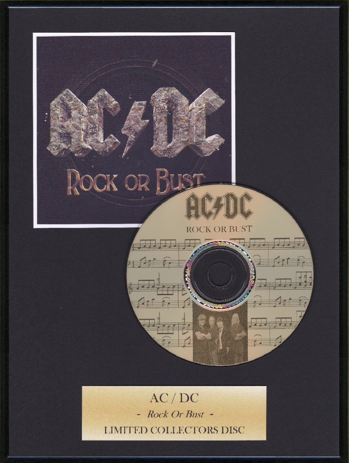 ac dc framed memorabilia