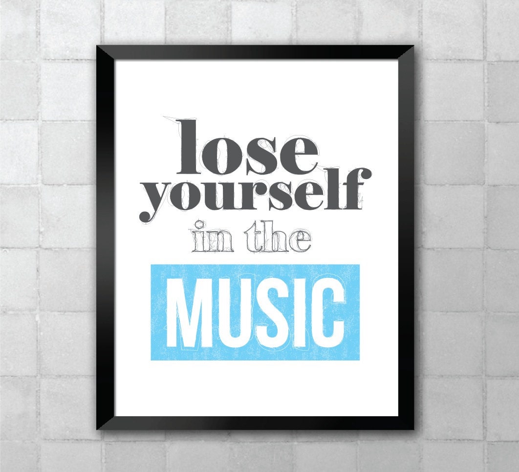 Eminem Lose Yourself Song Lyric Quote 8x10 11x14