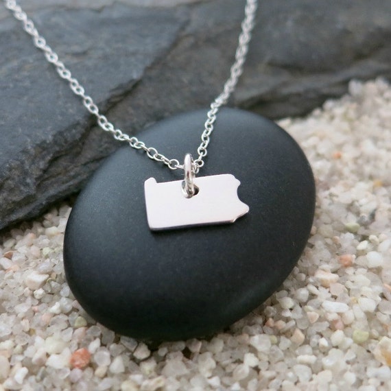 Pennsylvania Necklace Sterling Silver Pennsylvania Charm