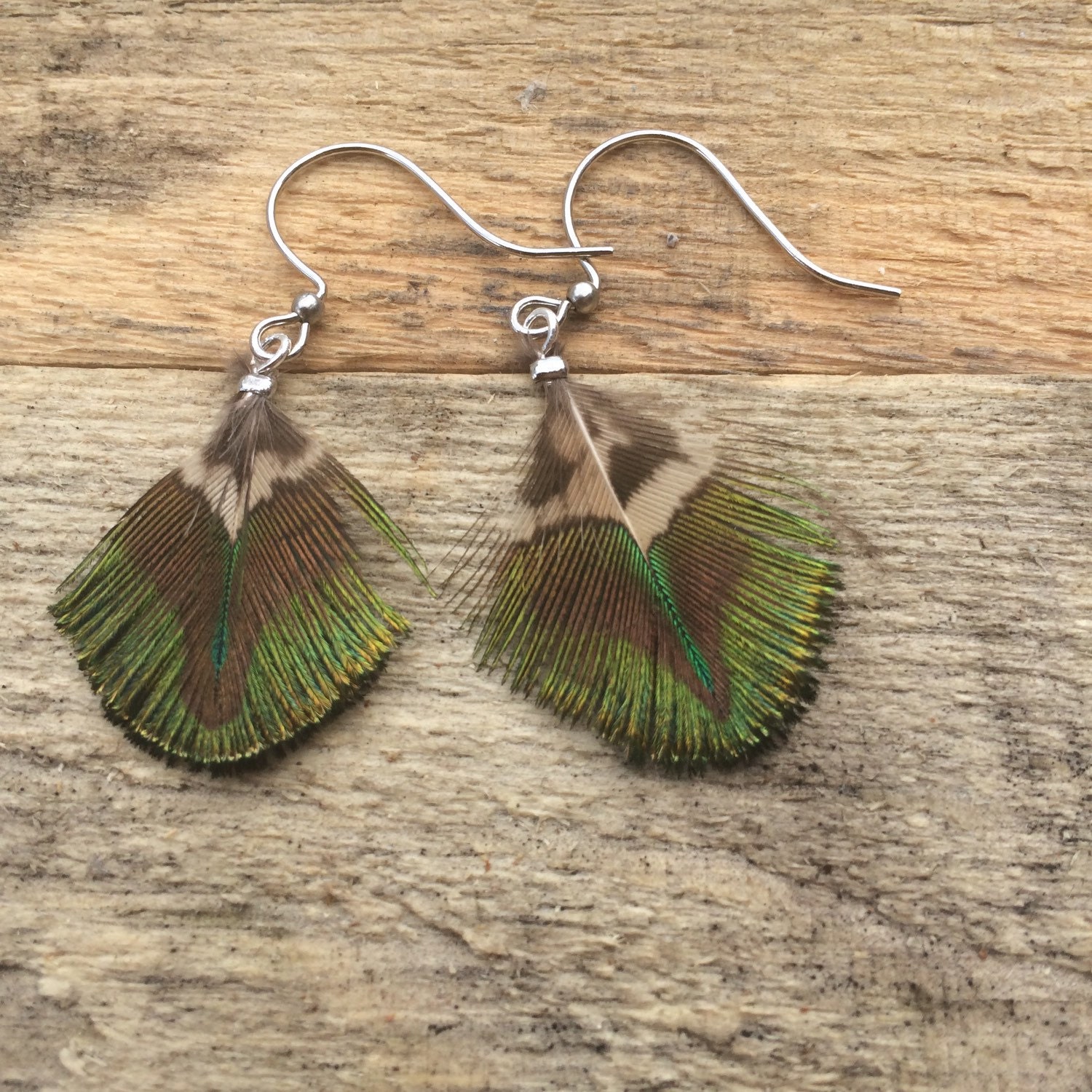 Peacock Feather Earrings Real Feather By Oceanaluredesigns On Etsy   Il Fullxfull.766707716 Tm0d 