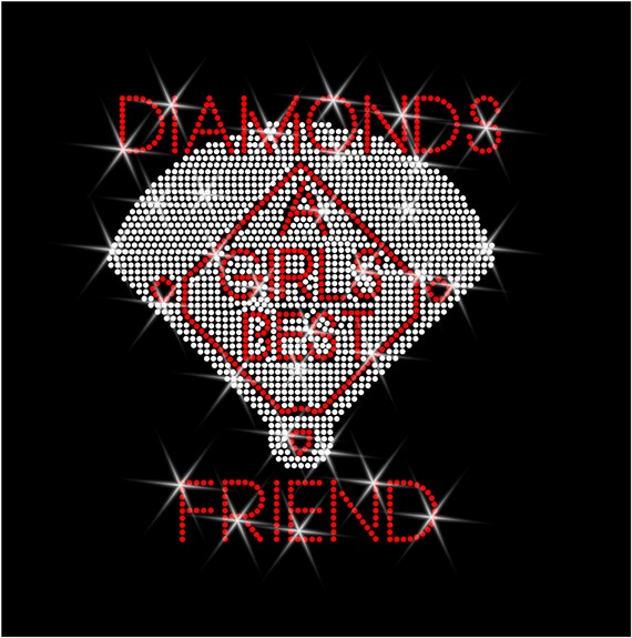 Rhinestone Transfer Baseball Diamonds a girls by BevelliDesigns