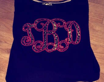 Large Vine Applique Monogram