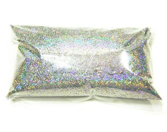 2oz / 59ml Silver Jewels Holographic Solvent Resistant Polyester Glitter .015" - Poly Holo Glitter - Nail Art - Crafts & Hobbies - LF062