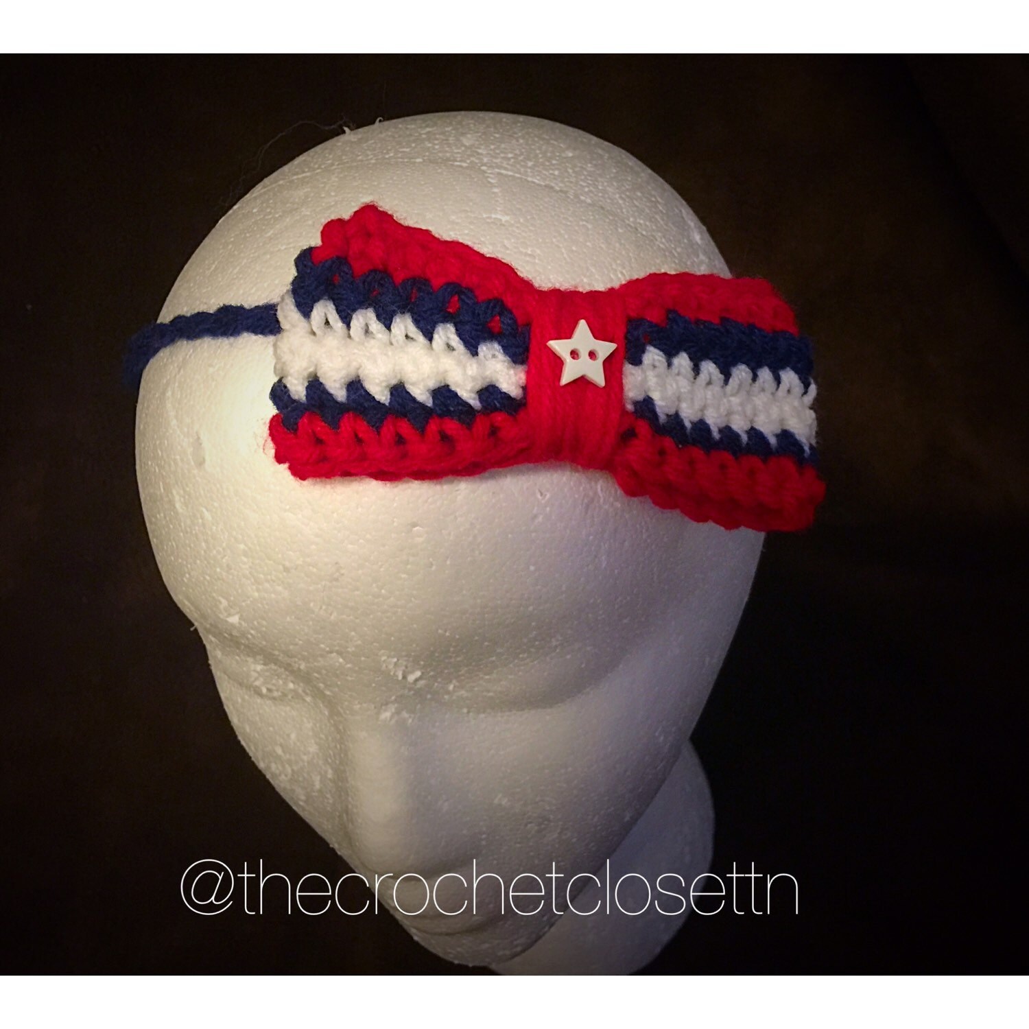 Patriotic Headband Handmade USA headband by TheCrochetClosetTN