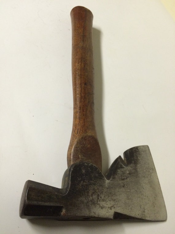 Vintage Plumb Shingle Hatchet & Original Plumb by ANNZTIQUES