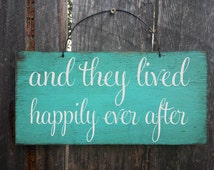 Popular items for happily ever after sign on Etsy