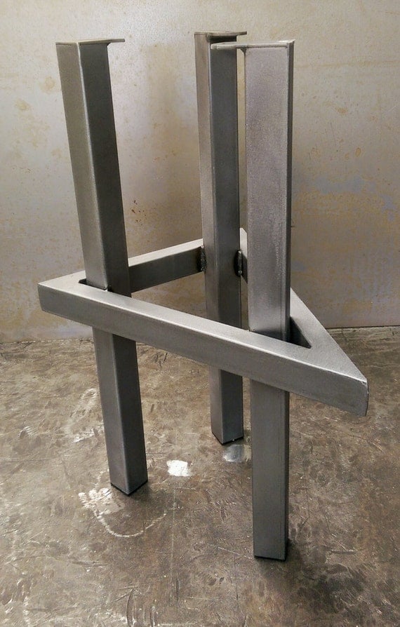 Items similar to Triangular Steel Table Base on Etsy