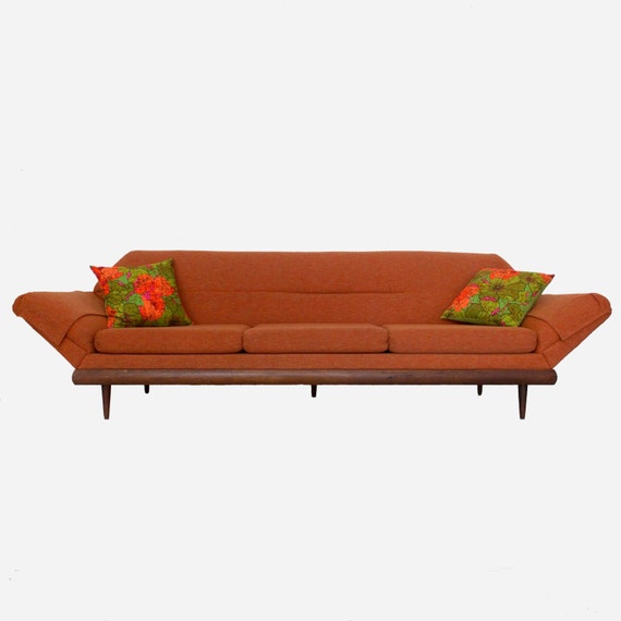 Items similar to Vintage MidCentury Flexsteel Sofa With Original