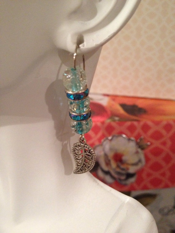 Items similar to Leaf Charm Earrings on Etsy