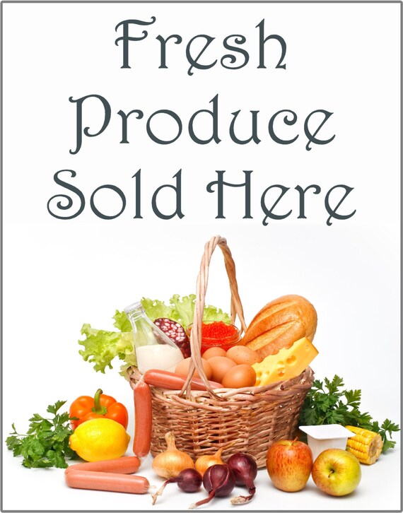 Fresh Produce For Sale Sign / Sold Here Farm & Home by 1st4Signs