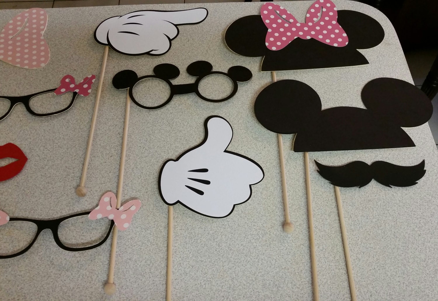 Mickey and Minnie Mouse Photo Booth Props by Cre8iveDesignss