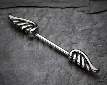 Angel Wing Nipple Barbell Ring
