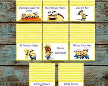 Popular items for minion labels on Etsy