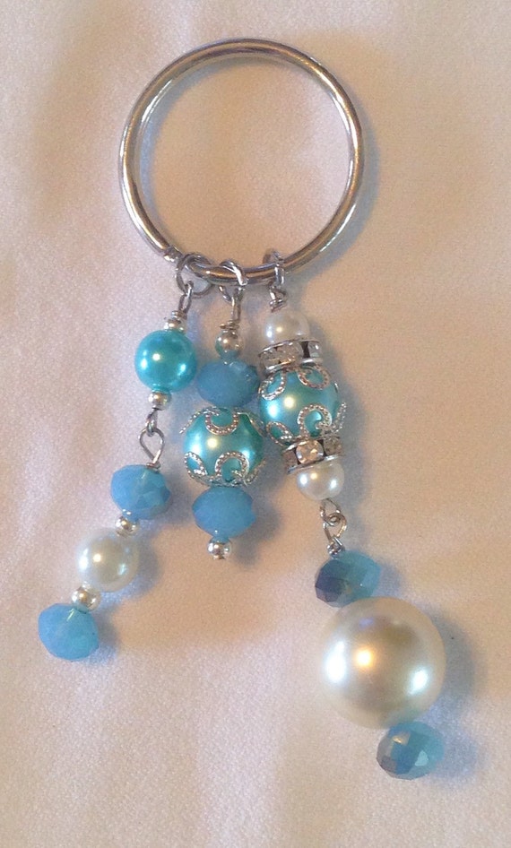 Cinderella pearl keychain by DesignWithATwist on Etsy