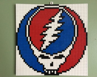 Grateful Dead Steal Your Face LEGO mosaic