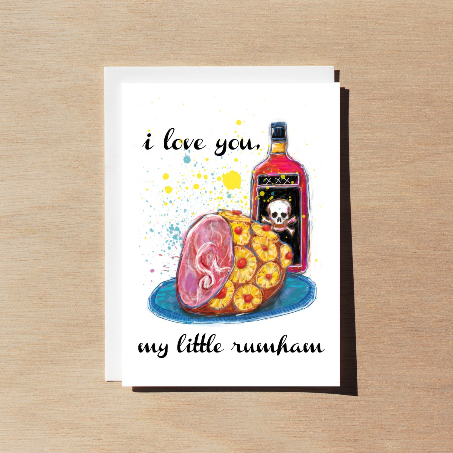 Card Always Sunny Rum Ham Valentines Day by EmmyeffStudio on Etsy