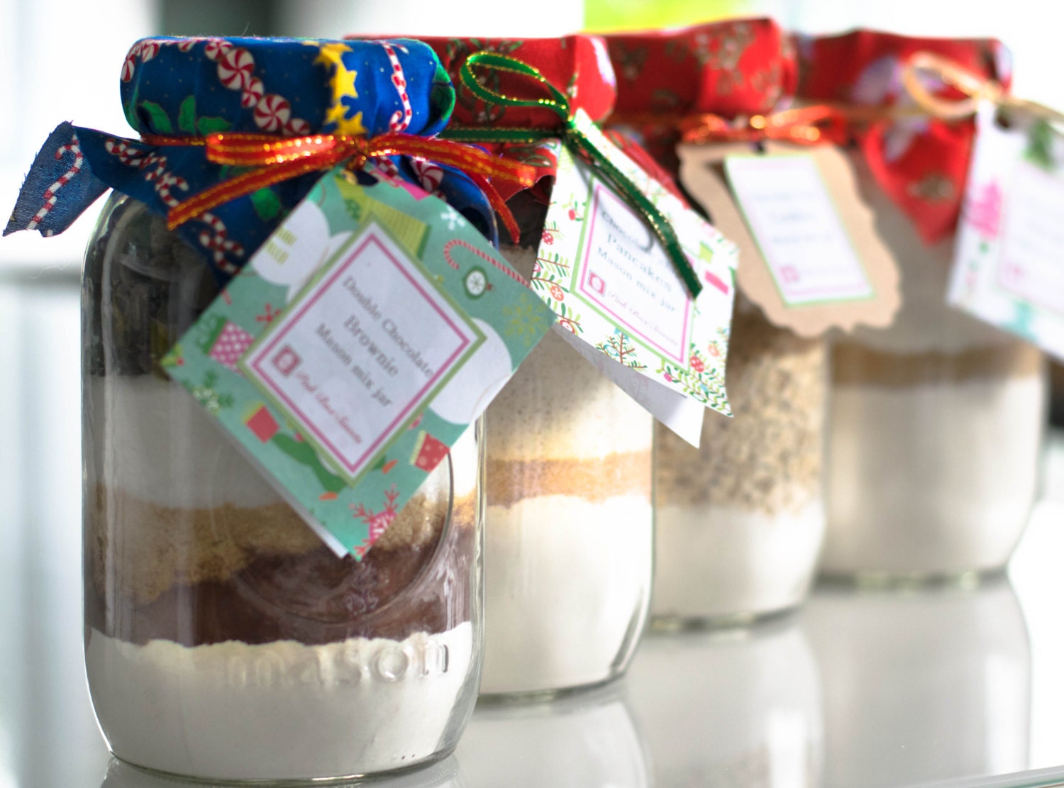 Brownies mix/ Mason Jar/ wedding Favors/ teacher's gift/
