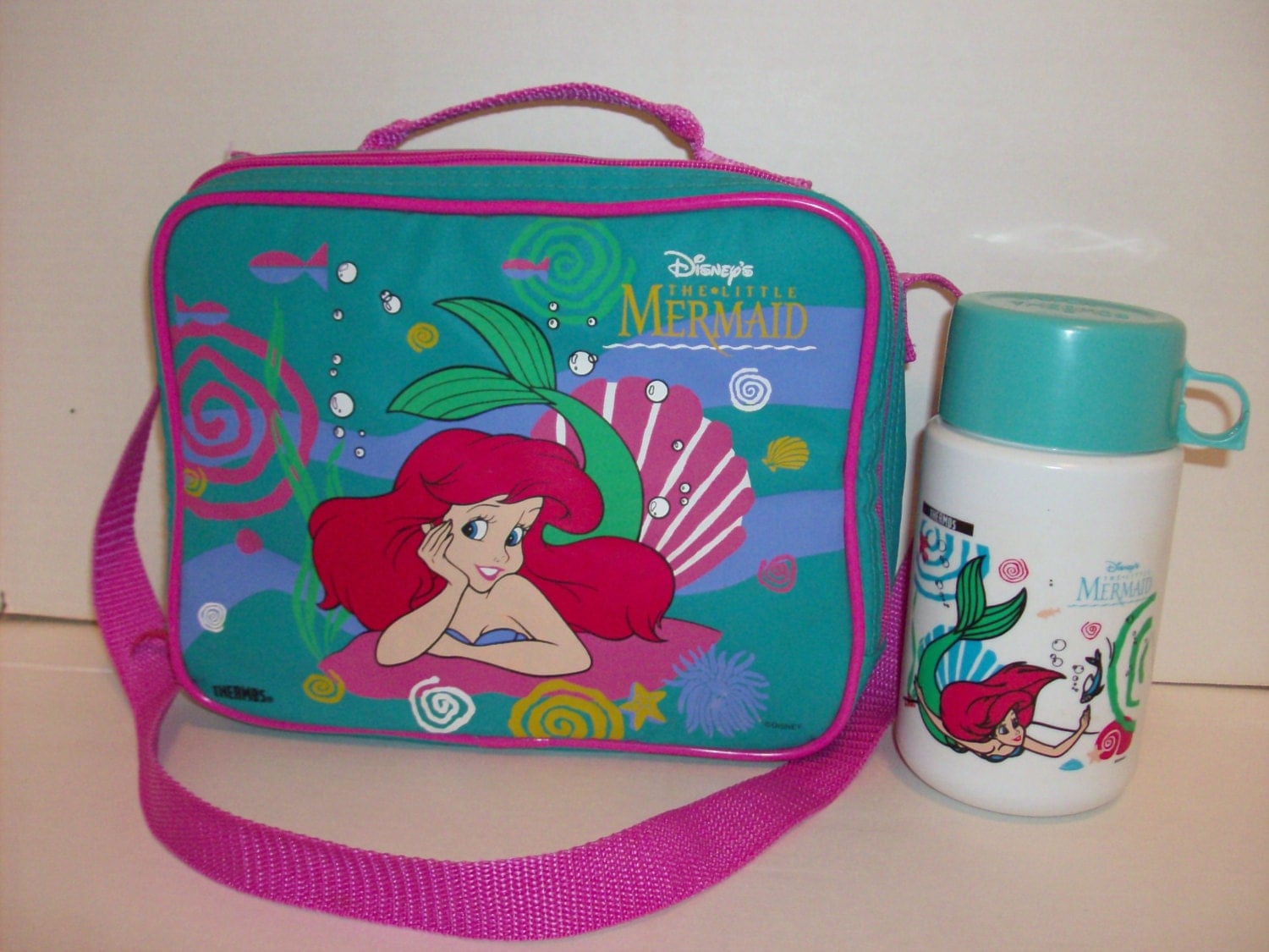 Little Mermaid Insulated Fabric Lunch Box with Thermos