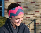 Badger Chevron Headband - comfortable,soft, jersey knit material, wear it wide or narrow!