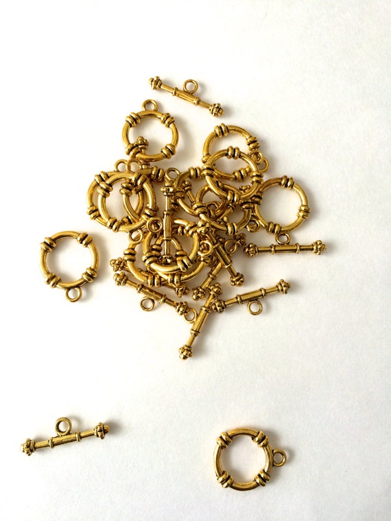 Fancy Gold Tone Toggle Closures For Jewelry Makingtoggle