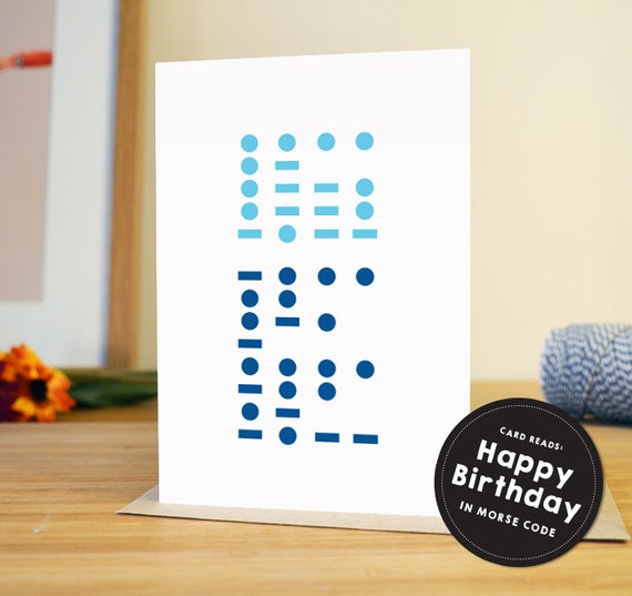 Happy Birthday Morse Code Card Greetings card Secret