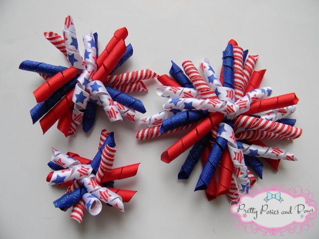 4th of July Hair Bow Patriotic Hair Bow 4th of July