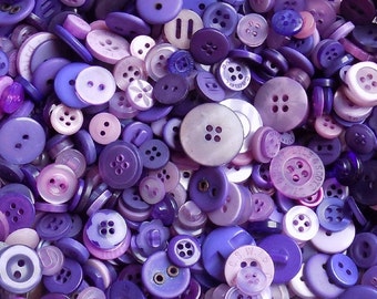 50 Purple Buttons - Mixed Button Sizes - Sewing Buttons - #DSP-00001