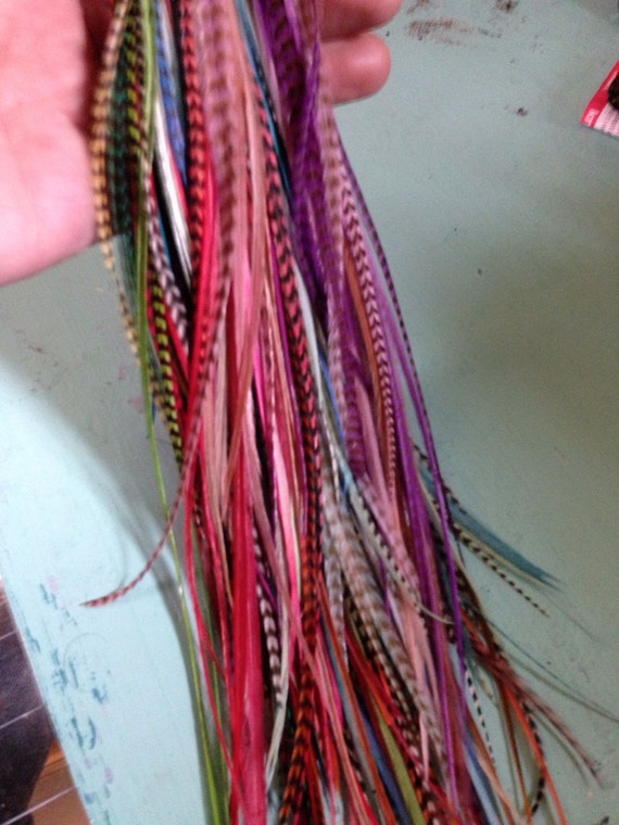 Hairstylists feather extension pack 25X long by Betterthanamango