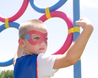 Superhero Mask Template & Tutorial - Superhero Costume - Superhero Birthday - Superhero Baby Shower - Superhero Play Date