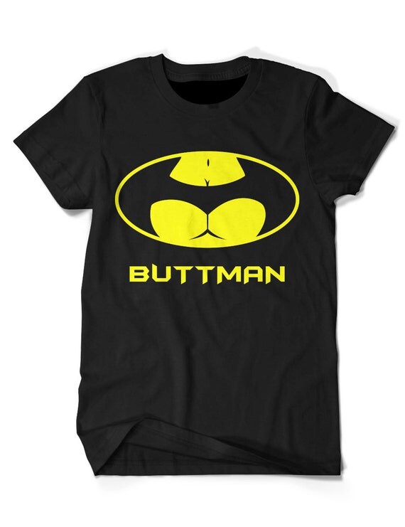 Batman Parody Shirt Buttman Logo Mens Funny Tee By Northstartees 