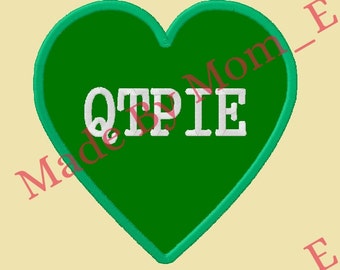 Conversation Heart Applique - QTPIE