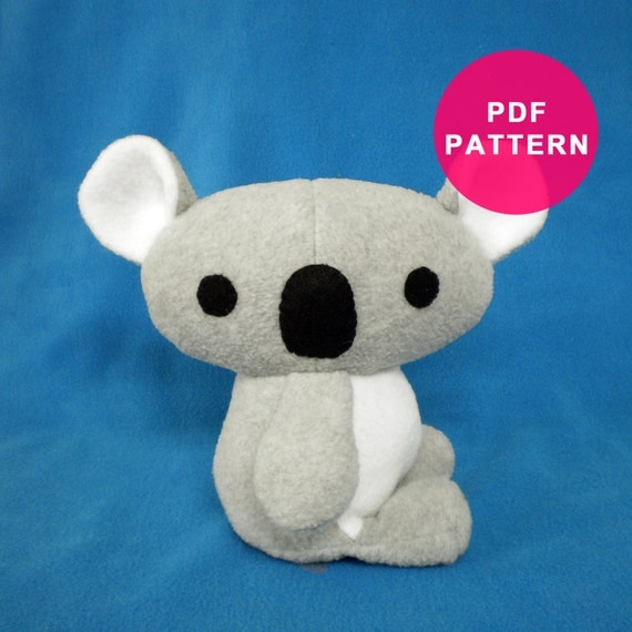 koala stuffed animal sewing pattern