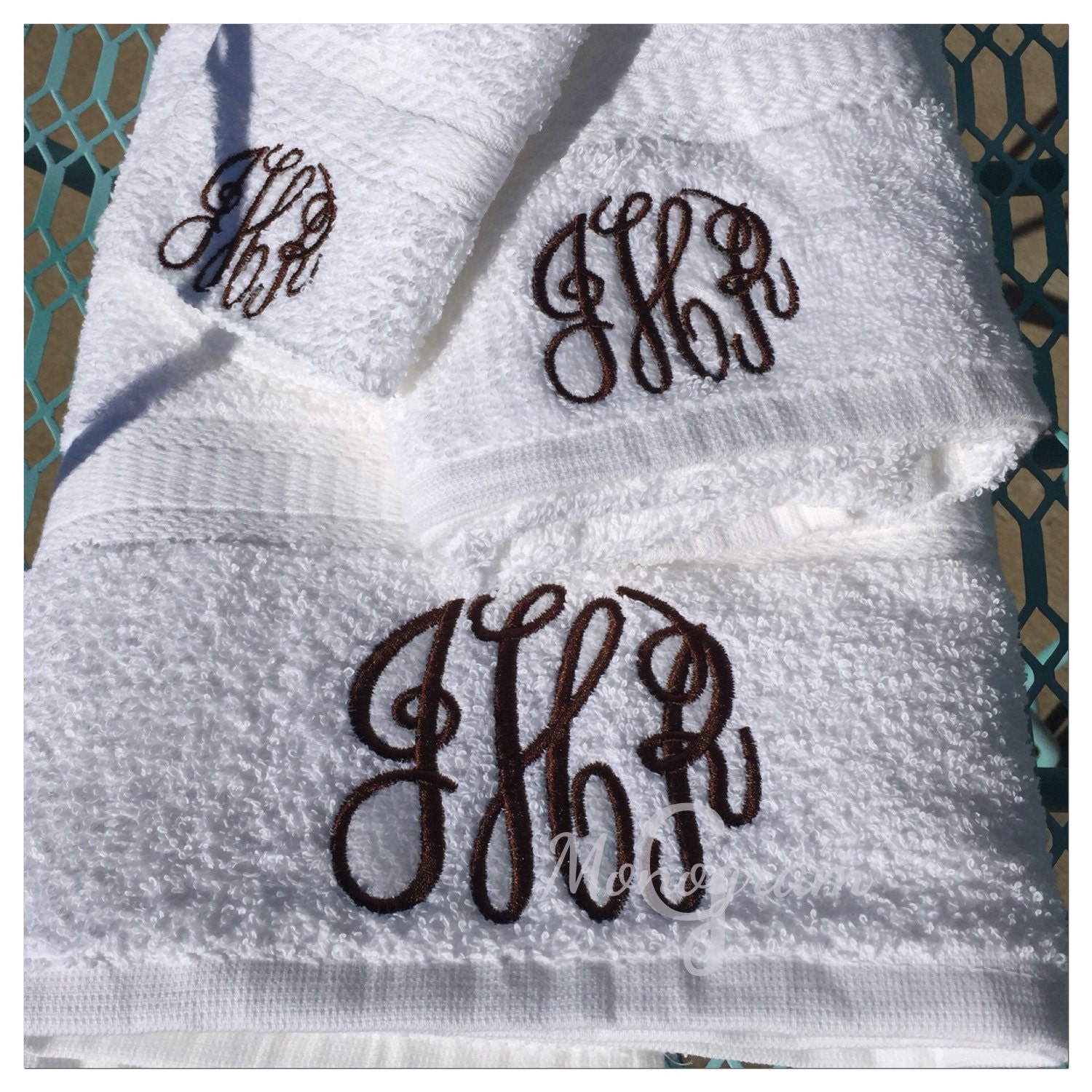 Monogram Towel Set/ Monogram Bath Towels/ Monogram Bath Towel/