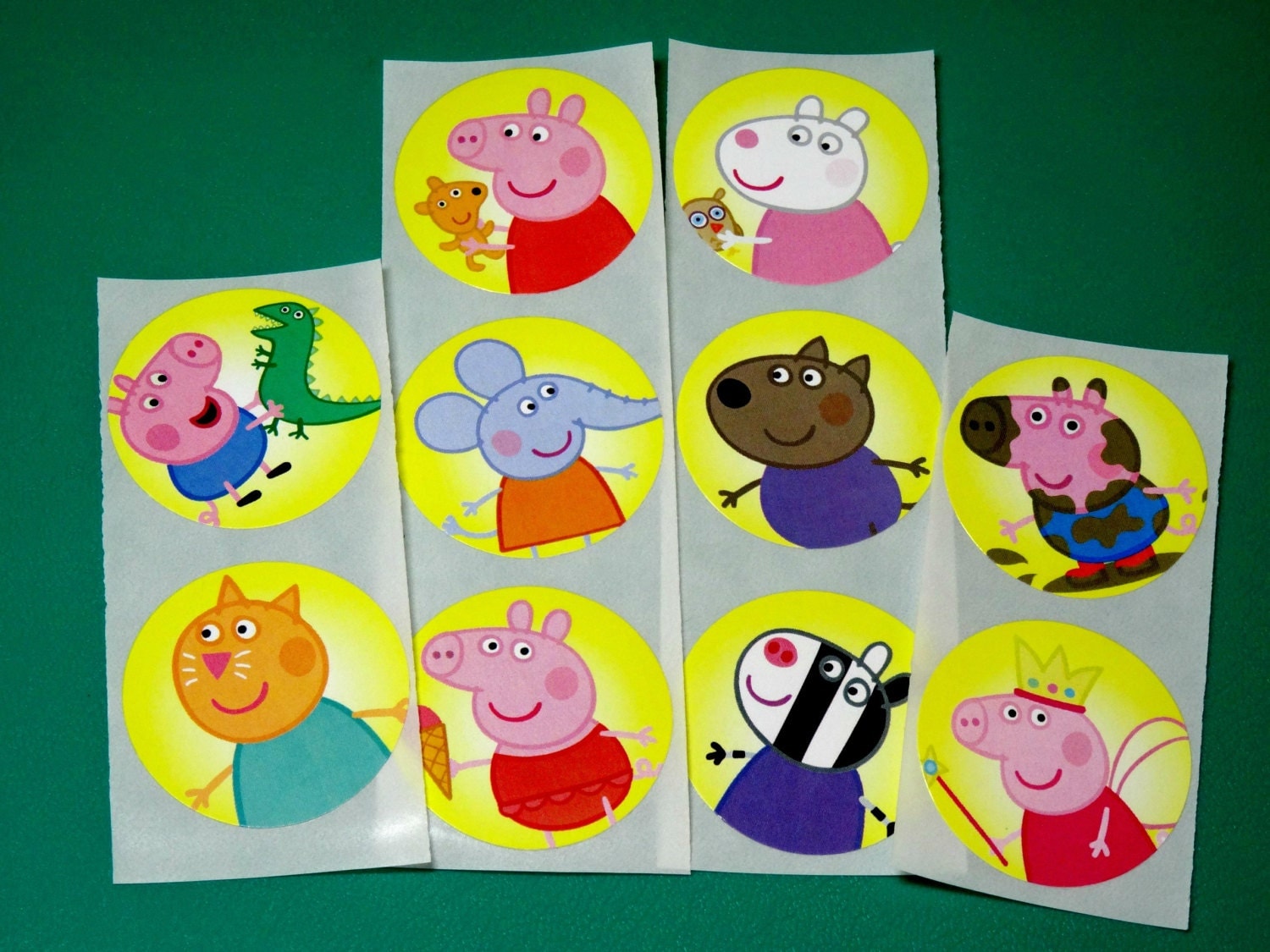 Peppa Pig stickers set of 10 or choose more by littlemasterpeaces