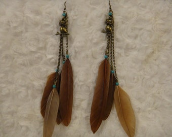 Porcupine quills earrings. Native american by CreationSecondeNatur