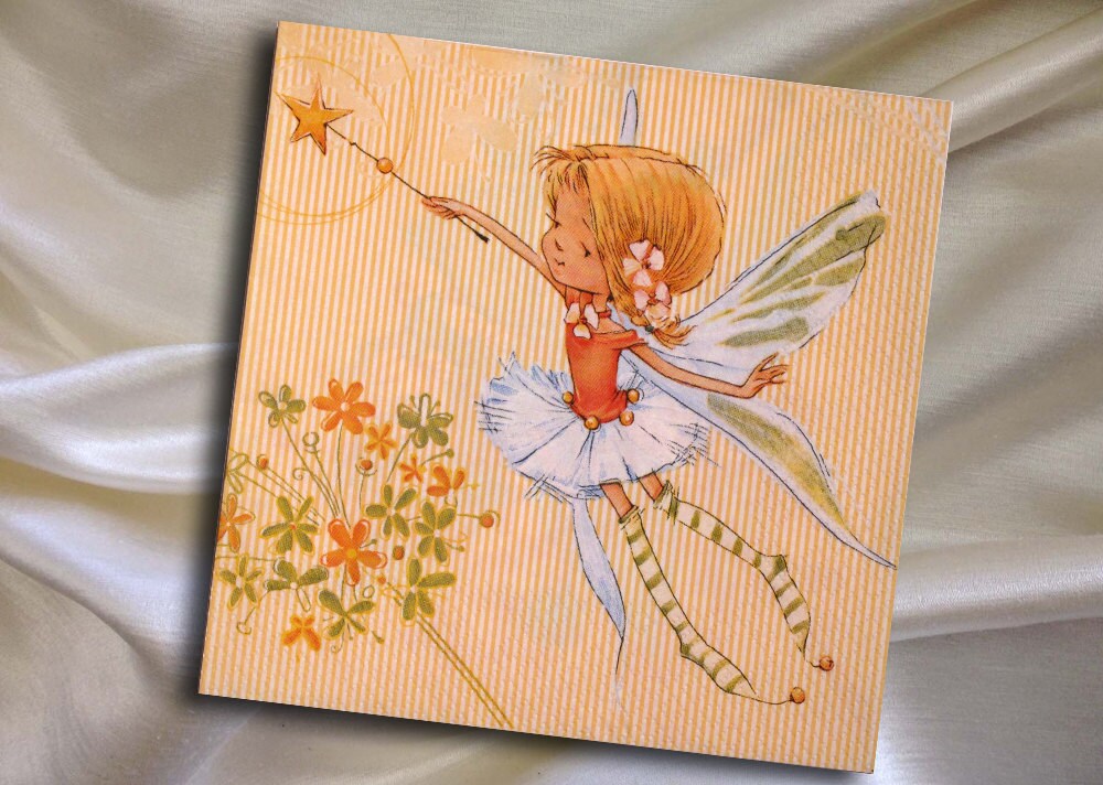 Paper napkins for decoupage Fairy sisters Winter Summer