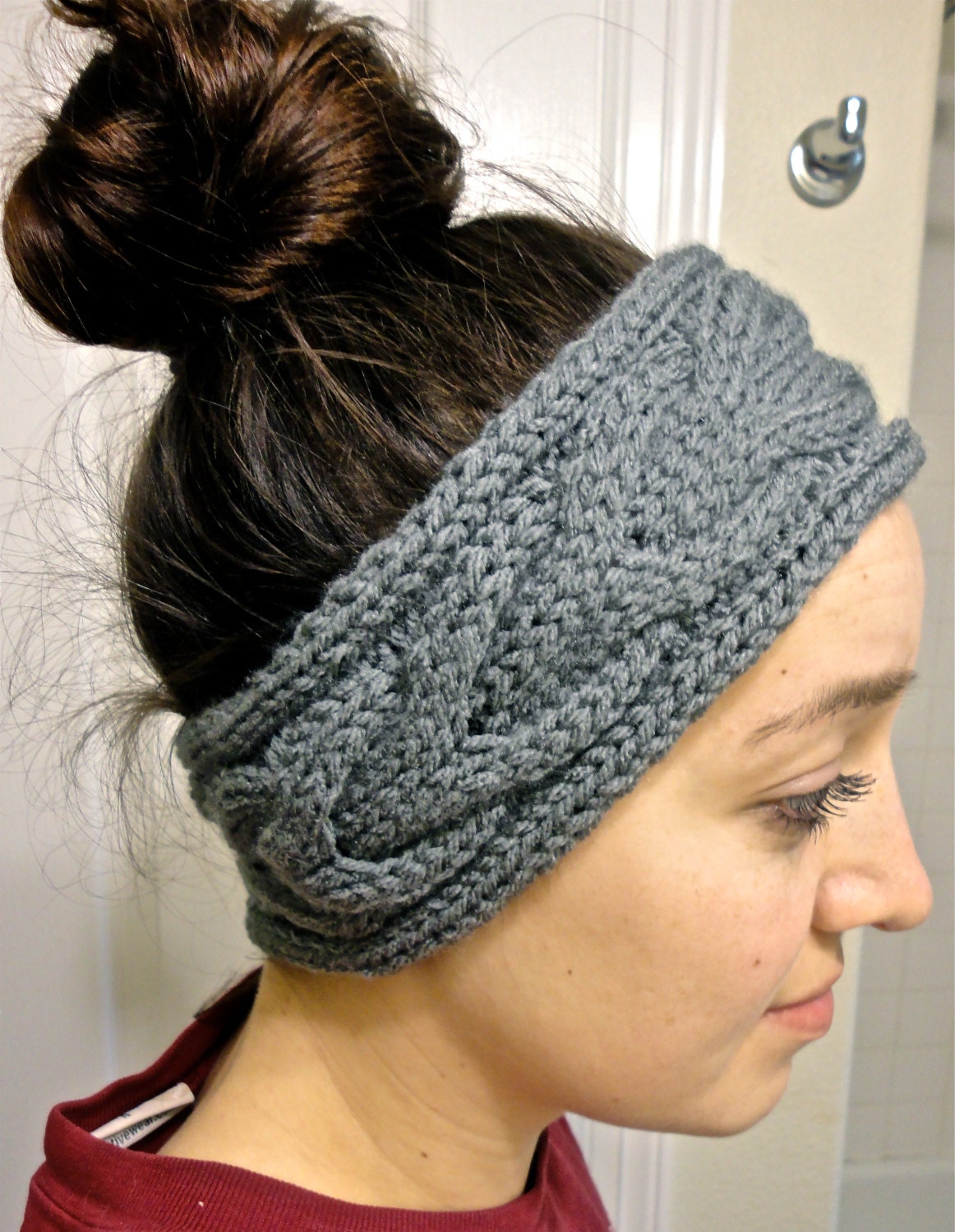 Knit headband knit ear warmer knitted headband cable knit