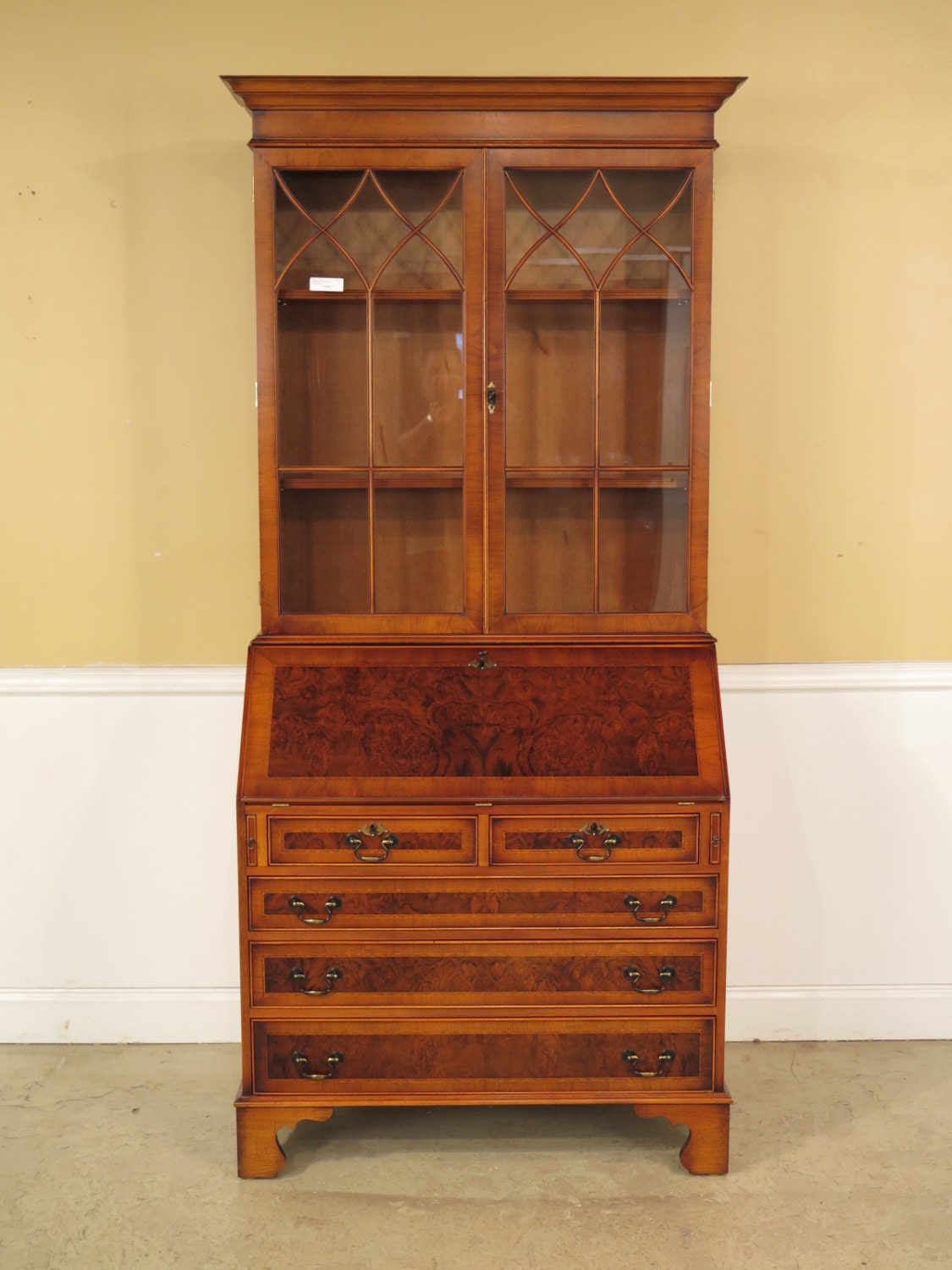 37061E SOUTHAMPTON III English Style Walnut Secretary Desk