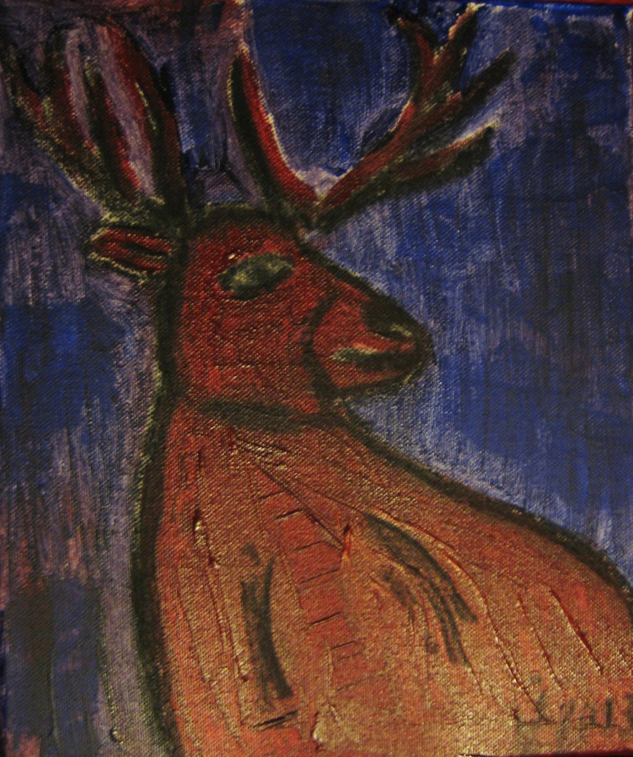 deer acrylic painting deer acrylic painting