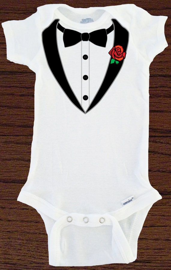 Custom Baby Boy Tuxedo Onesie by MinnieMadeit on Etsy