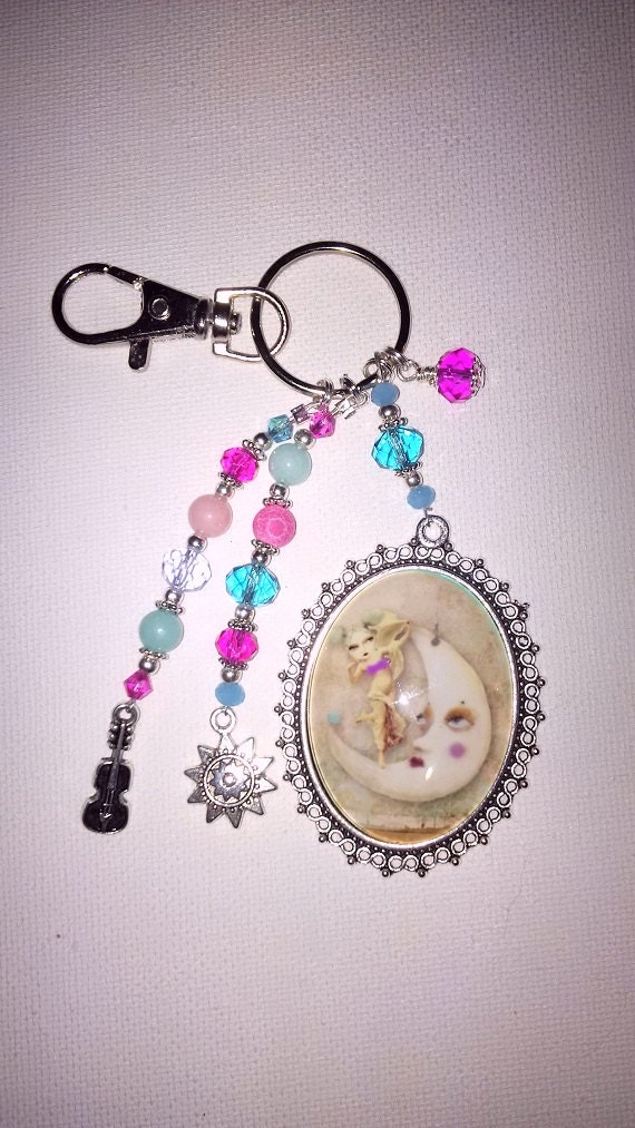Girl Key Chain Girl Key Ring Girl Bag Charm Girl