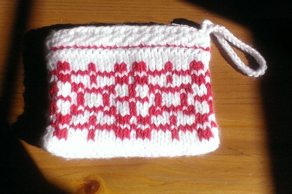 knit coin purse knit pocket wallet knit coin by UniqueKnitDesign