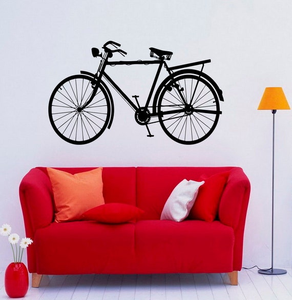 Bicycle Wall Decal Wall Vinyl Sticker Sport Bike Home Interior